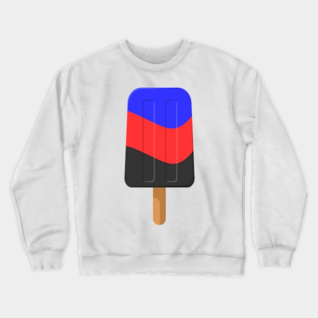 Seamless Reapeating Polyamory Pride Flag Ice Pop Pattern Crewneck Sweatshirt by LiveLoudGraphics
